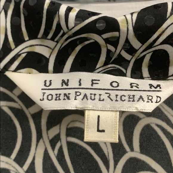 JOHN PAUL RICHARD LARGE BLACK & WHITE TOP - Picture 5 of 9